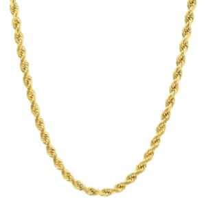 3mm Rope Chain in 14K Yellow Gold