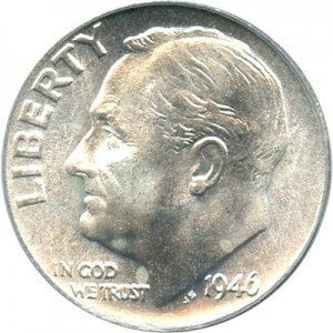 90 Roosevelt silver dimes