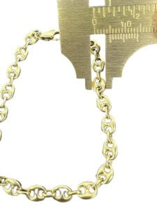 Puffed Mariner Link in Yellow Gold
