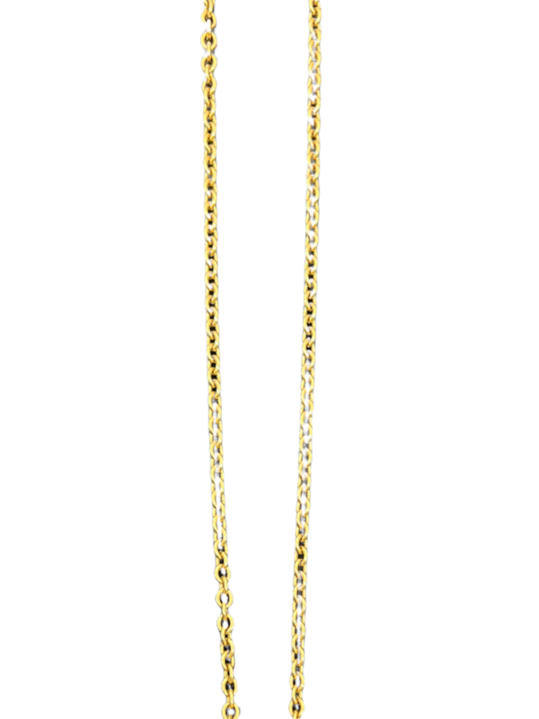 Cable Link Chain In 22K Yellow Gold