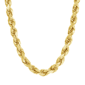 Gold Rope Chain 7mm Diamond Cut